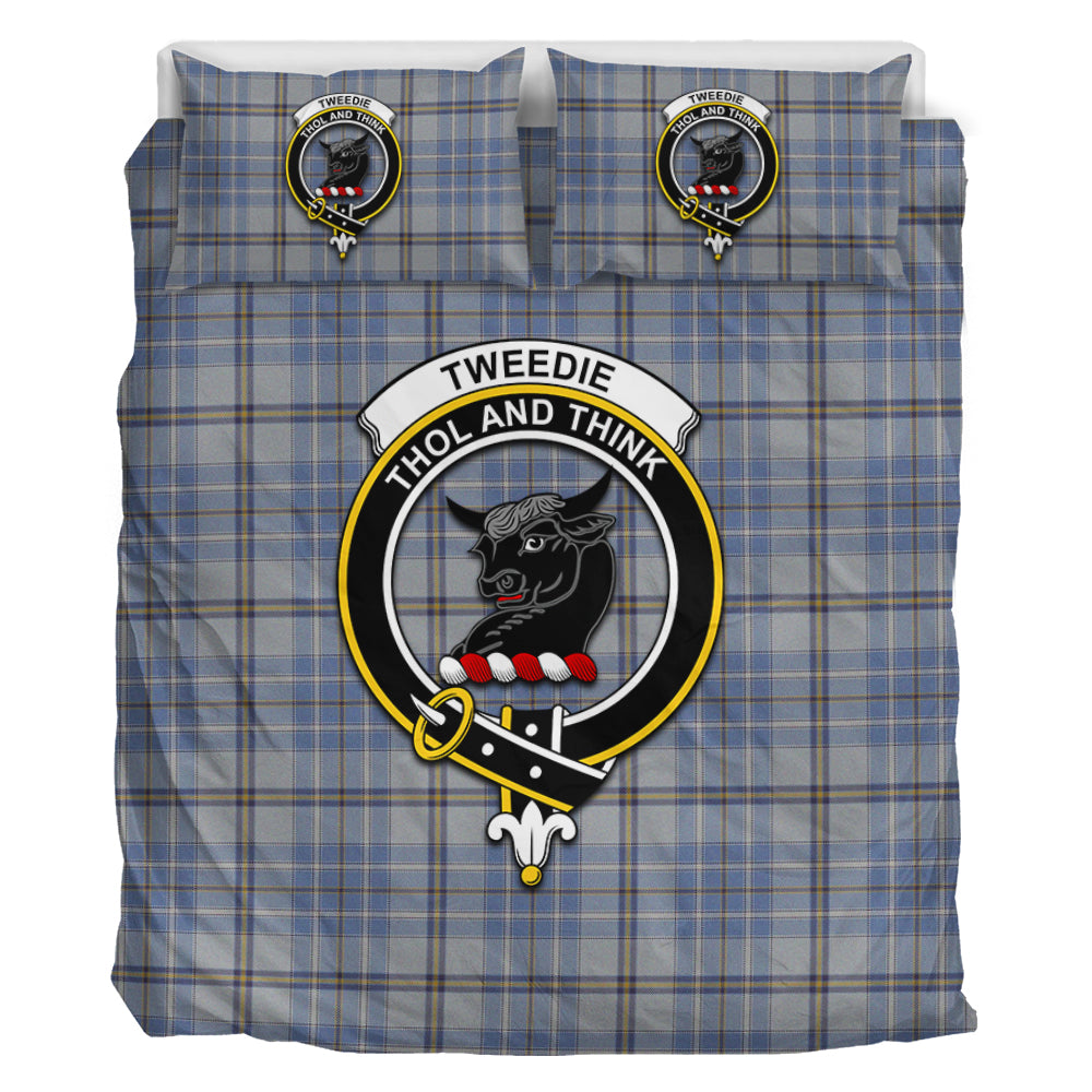 Tweedie Tartan Bedding Set with Family Crest - Tartan Vibes Clothing