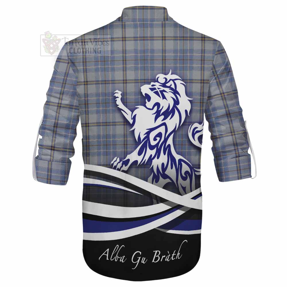 Tartan Vibes Clothing Tweedie Tartan Ghillie Kilt Shirt with Alba Gu Brath Regal Lion Emblem