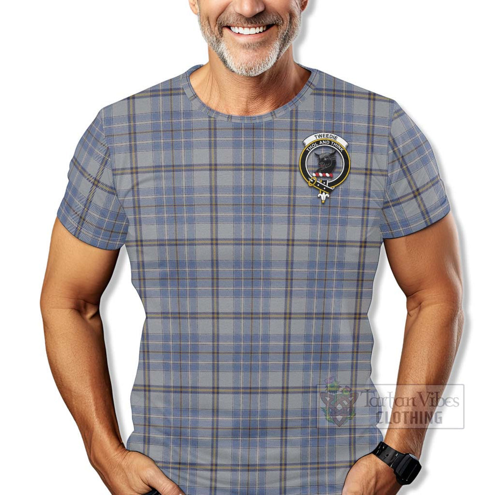 Tartan Vibes Clothing Tweedie Tartan T-Shirt with Family Crest Celtic Skull Style