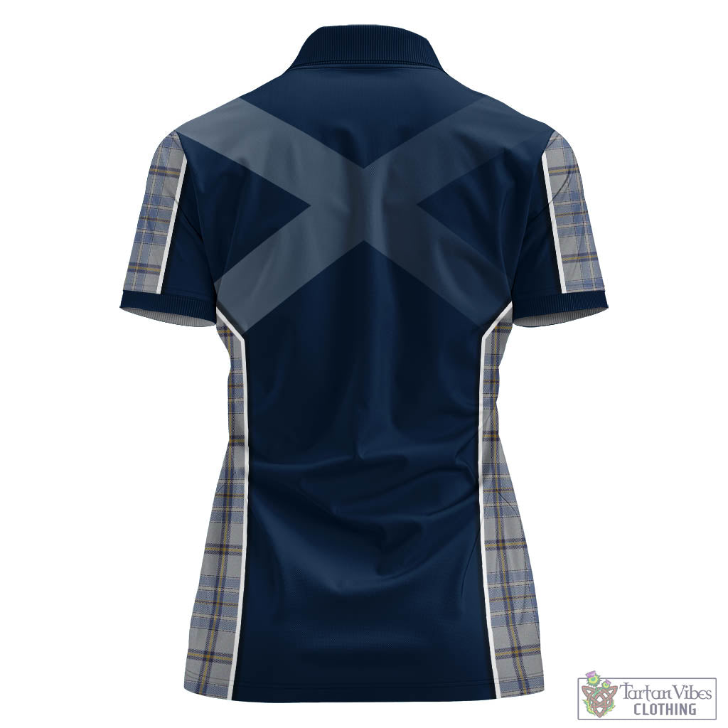 Tartan Vibes Clothing Tweedie Tartan Women's Polo Shirt with Family Crest and Scottish Thistle Vibes Sport Style