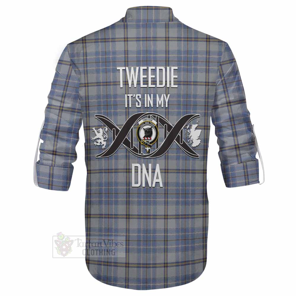 Tartan Vibes Clothing Tweedie Tartan Ghillie Kilt Shirt with Family Crest DNA In Me Style