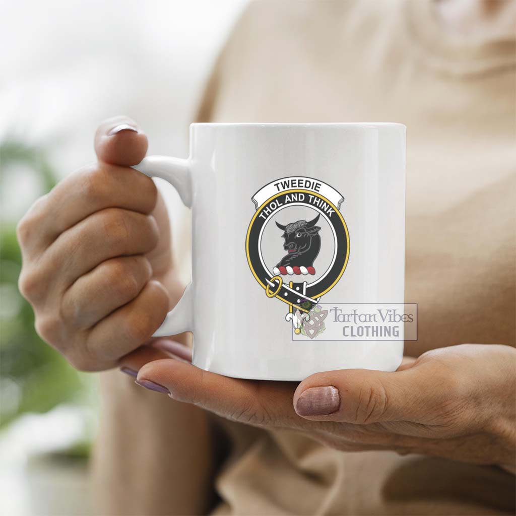 Tweedie Family Crest Ceramic Mug - 2D-tartanvibesclothing