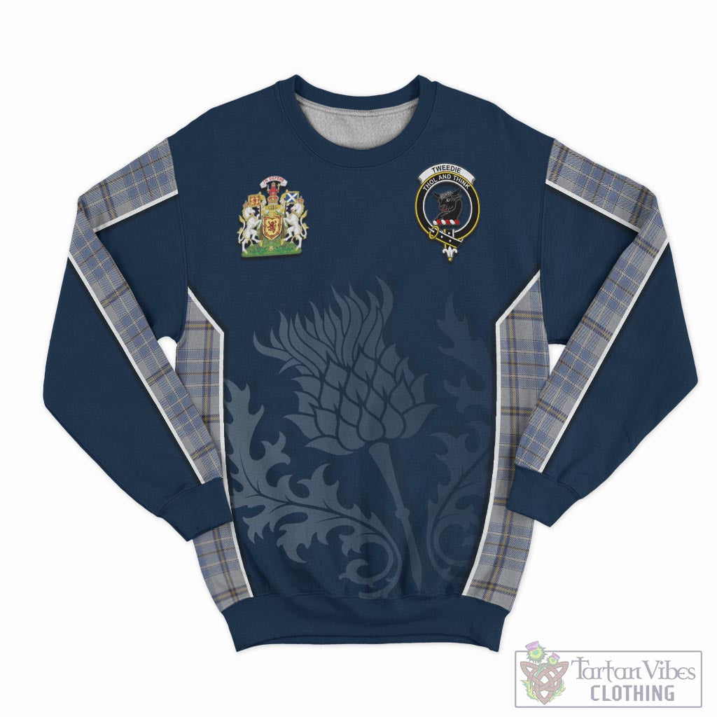 Tartan Vibes Clothing Tweedie Tartan Sweatshirt with Family Crest and Scottish Thistle Vibes Sport Style