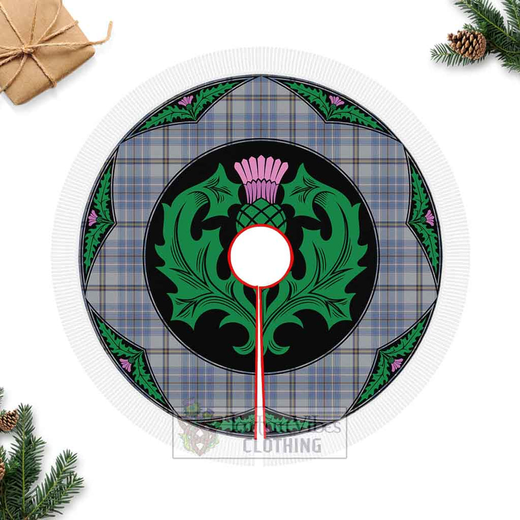 Tartan Vibes Clothing Tweedie Tartan Christmas Tree Skirt Scottish Thistle Style