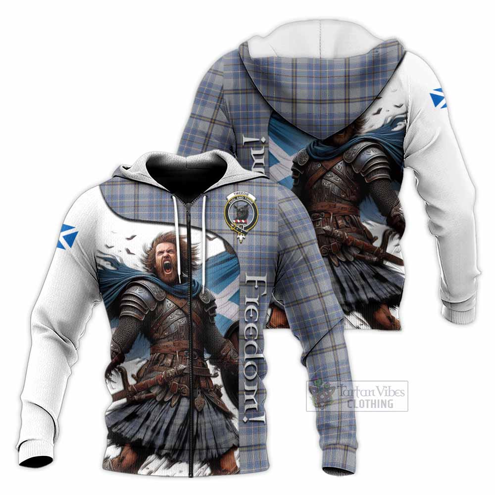 Tartan Vibes Clothing Tweedie Crest Tartan Knitted Hoodie Inspired by the Freedom of Scottish Warrior