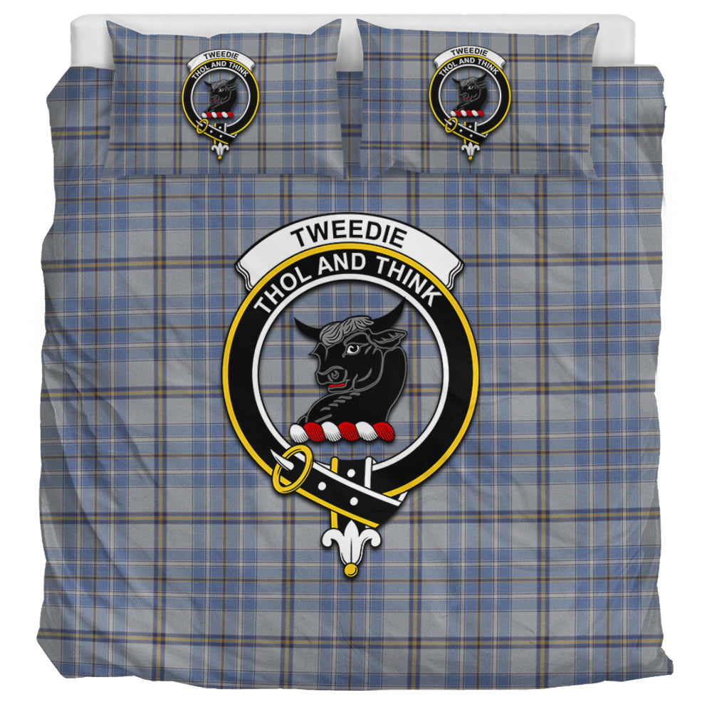 Tweedie Tartan Bedding Set with Family Crest UK Bedding Set UK Super King 104*94 inch - Tartan Vibes Clothing