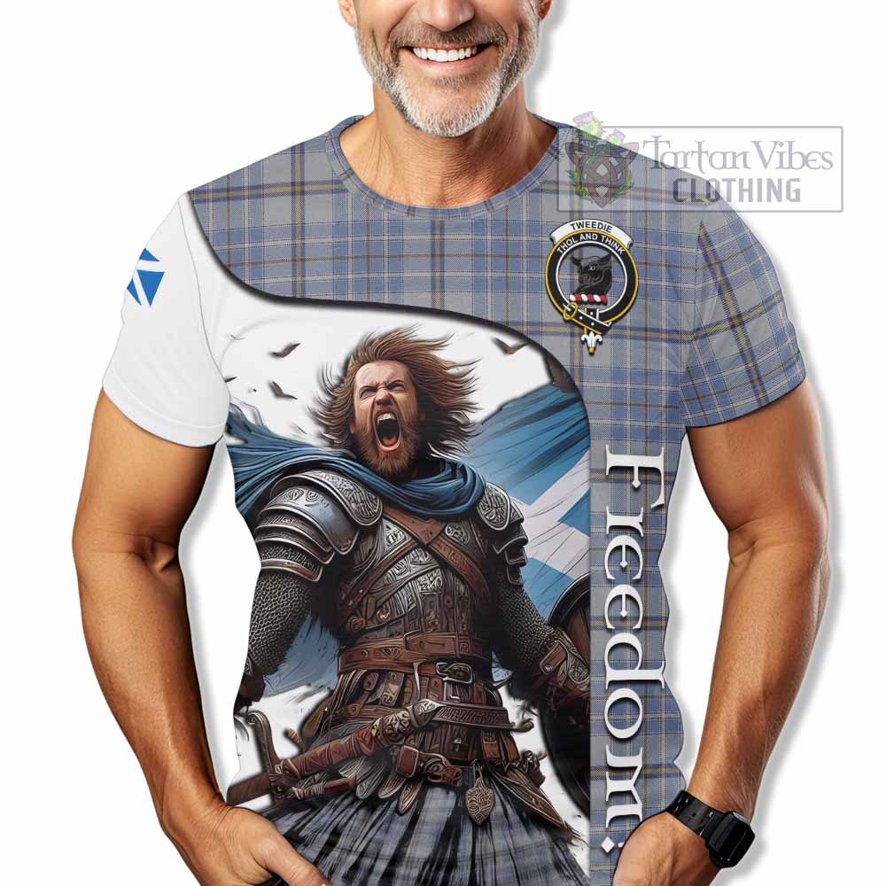 Tweedie Crest Tartan T-Shirt Inspired by the Freedom of Scottish Warrior