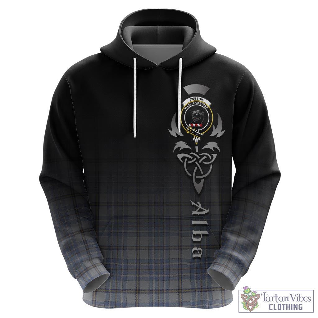 Tartan Vibes Clothing Tweedie Tartan Hoodie Featuring Alba Gu Brath Family Crest Celtic Inspired