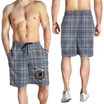 Tweedie Tartan Mens Shorts with Family Crest