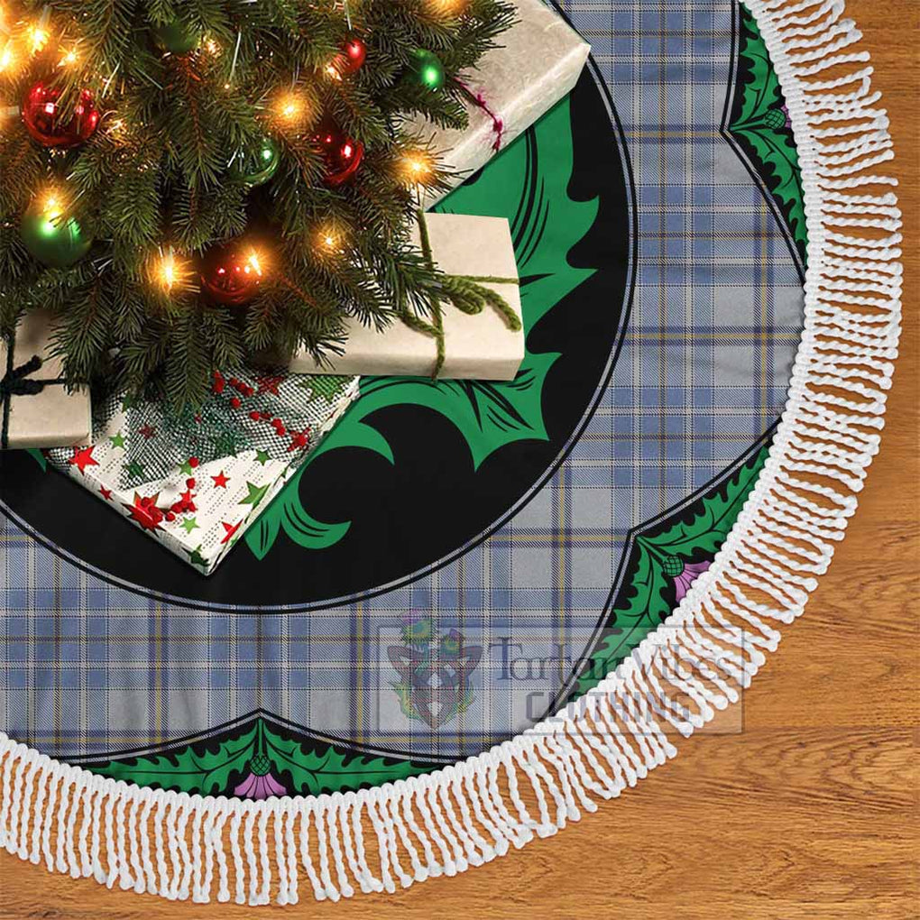 Tartan Vibes Clothing Tweedie Tartan Christmas Tree Skirt Scottish Thistle Style