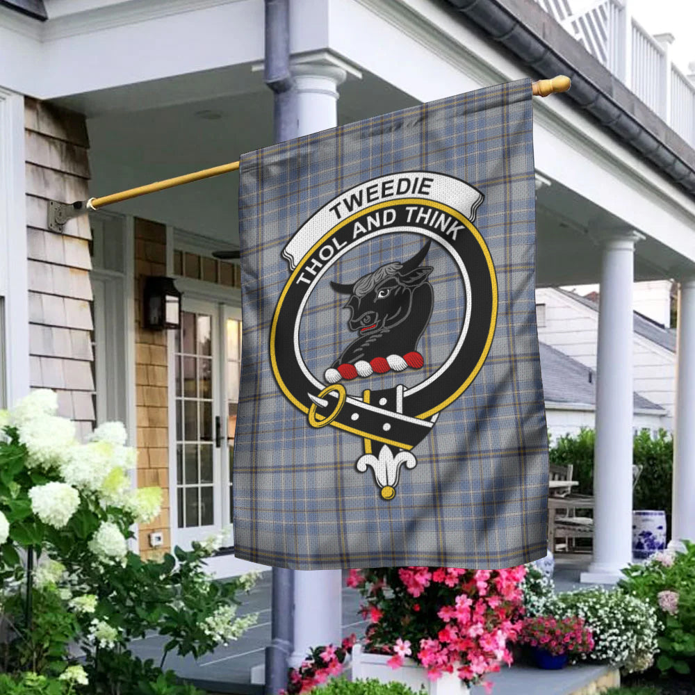 Tweedie Tartan Flag with Family Crest - Tartan Vibes Clothing