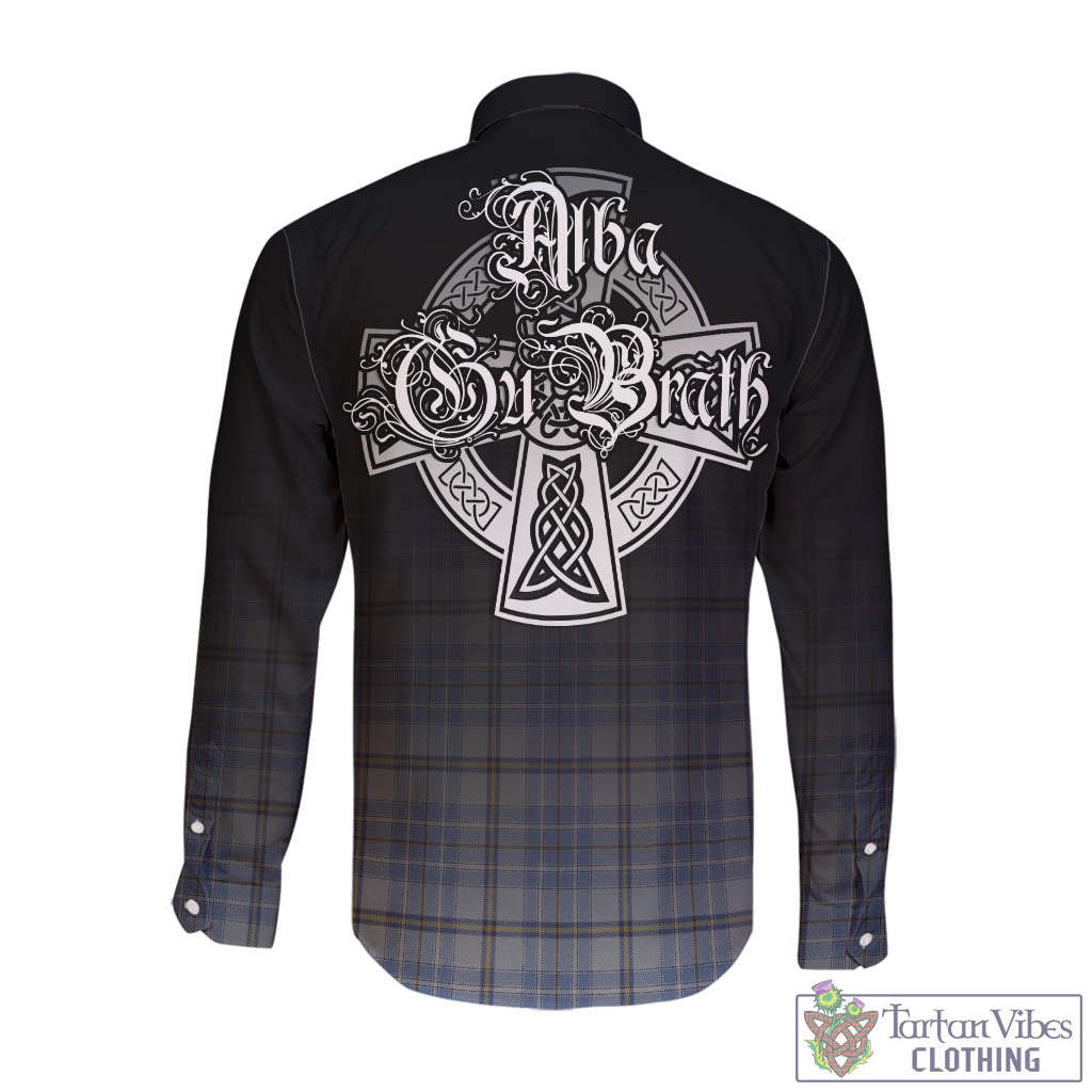 Tartan Vibes Clothing Tweedie Tartan Long Sleeve Button Up Featuring Alba Gu Brath Family Crest Celtic Inspired