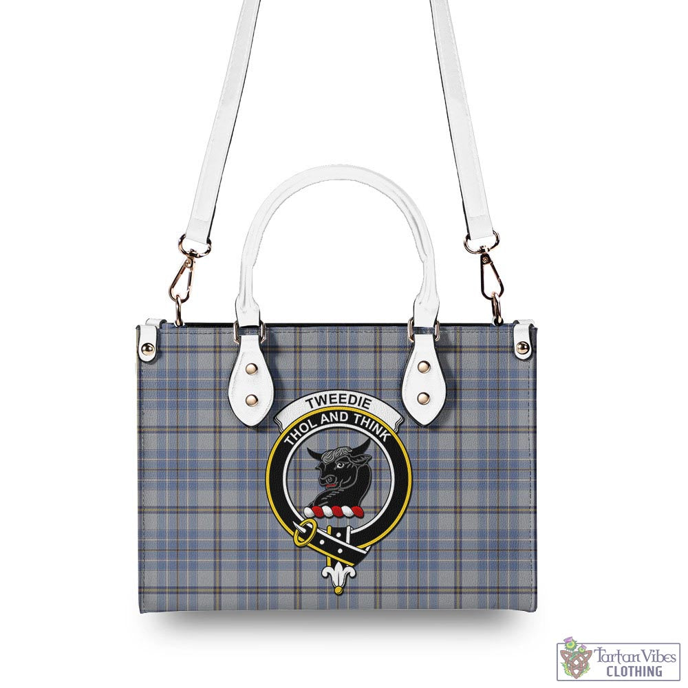 Tartan Vibes Clothing Tweedie Tartan Luxury Leather Handbags with Family Crest