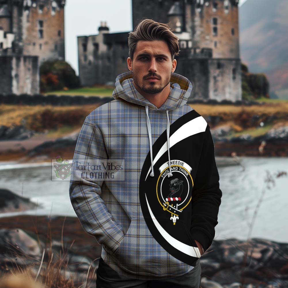 Tartan Vibes Clothing Tweedie Tartan Cotton Hoodie with Family Crest Circle Style