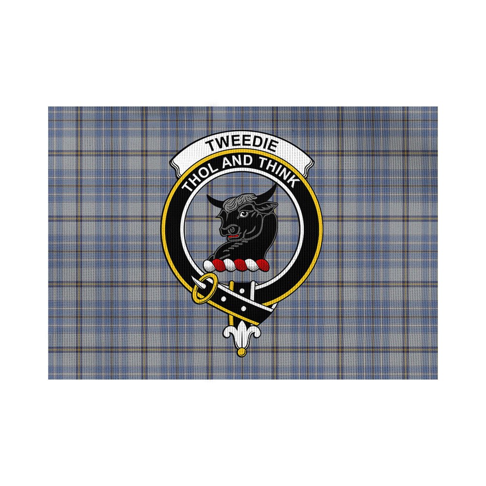 Tweedie Tartan Flag with Family Crest - Tartan Vibes Clothing