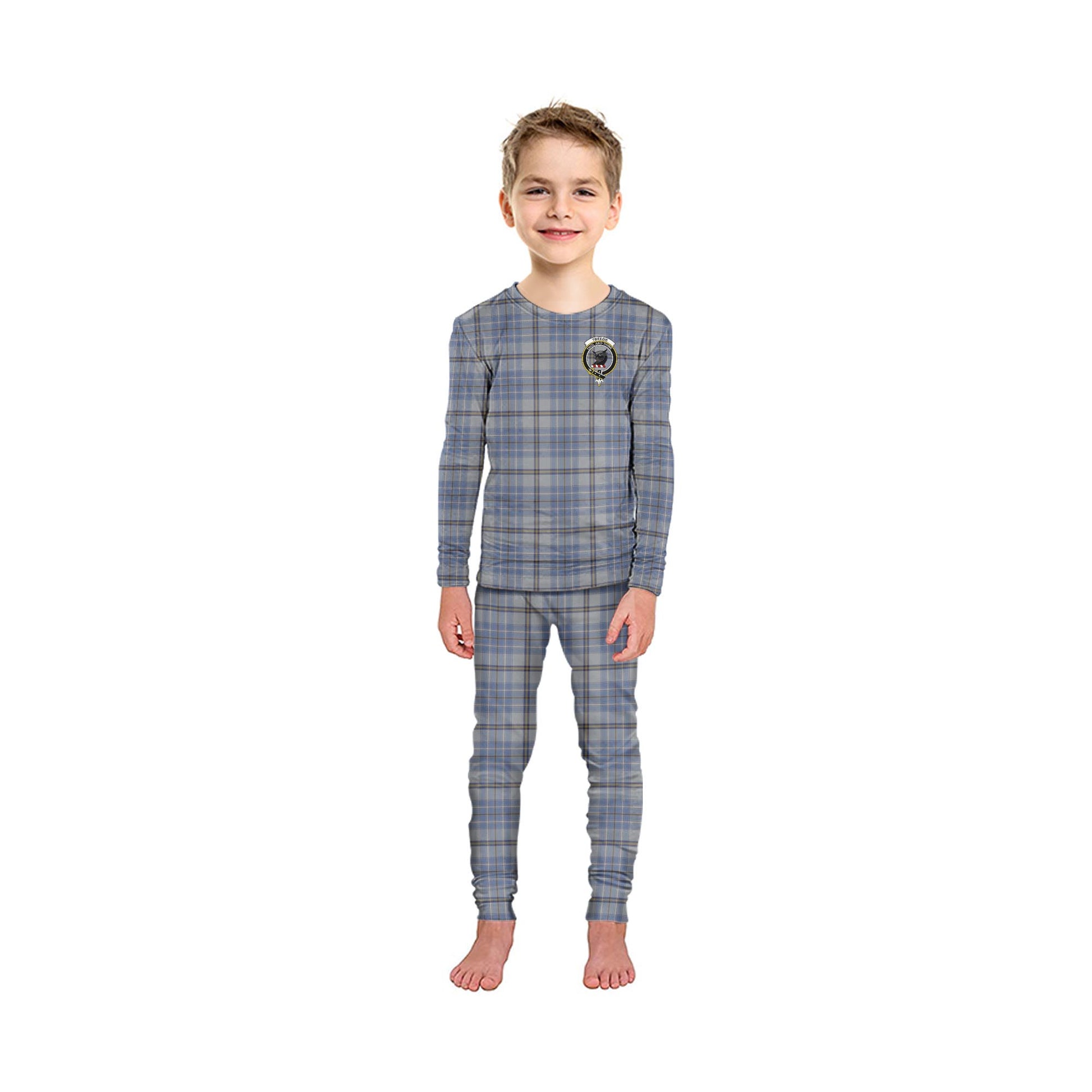 Tweedie Tartan Pajamas Family Set with Family Crest - Tartanvibesclothing