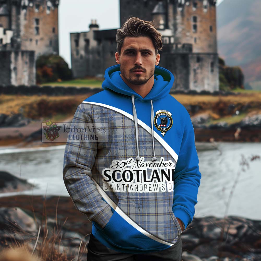 Tartan Vibes Clothing Tweedie Family Crest Tartan Cotton Hoodie Celebrate Saint Andrew's Day in Style