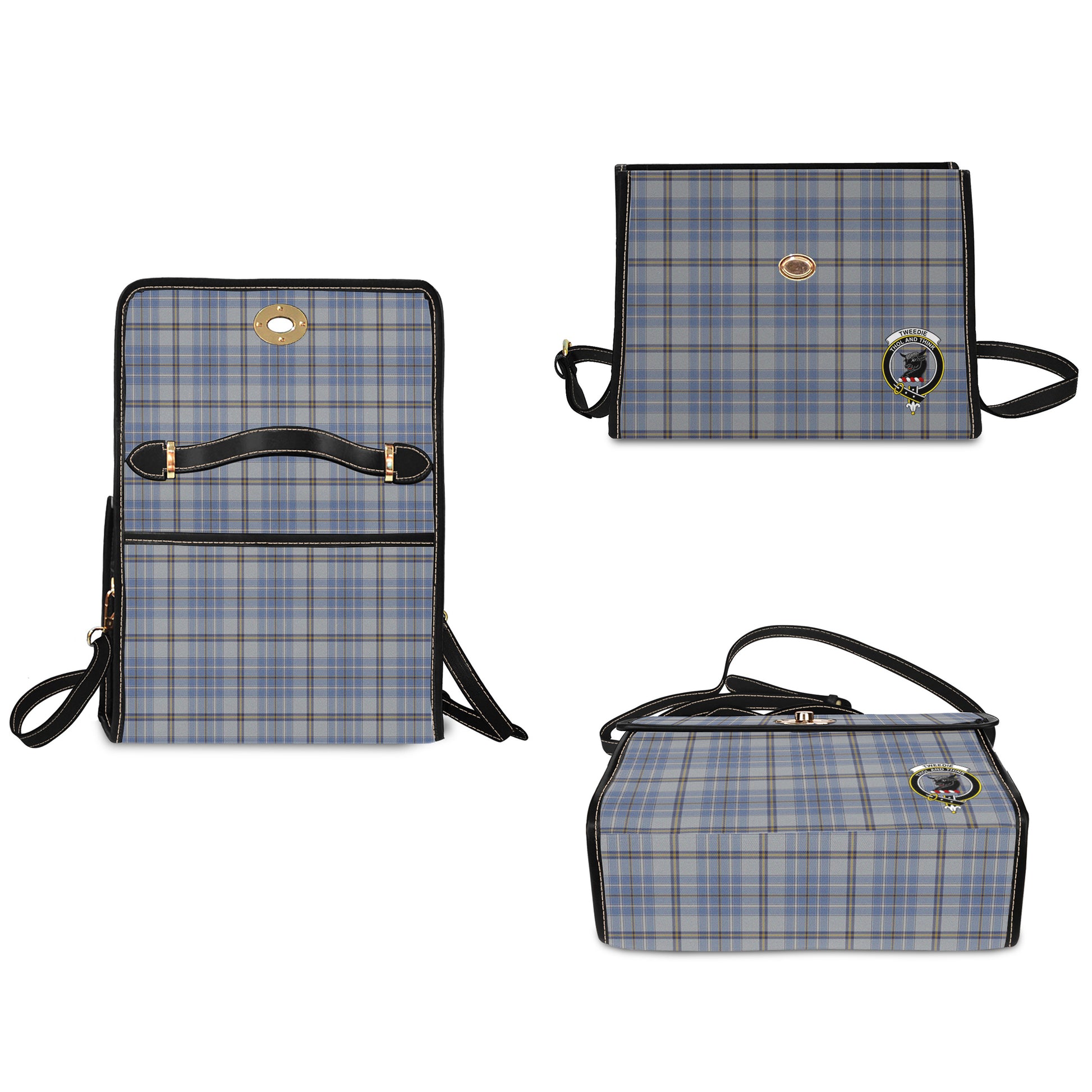 tweedie-tartan-leather-strap-waterproof-canvas-bag-with-family-crest