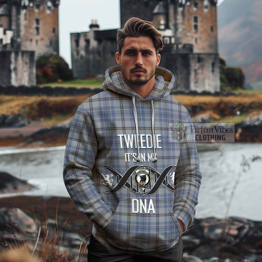 Tartan Vibes Clothing Tweedie Tartan Cotton Hoodie with Family Crest DNA In Me Style