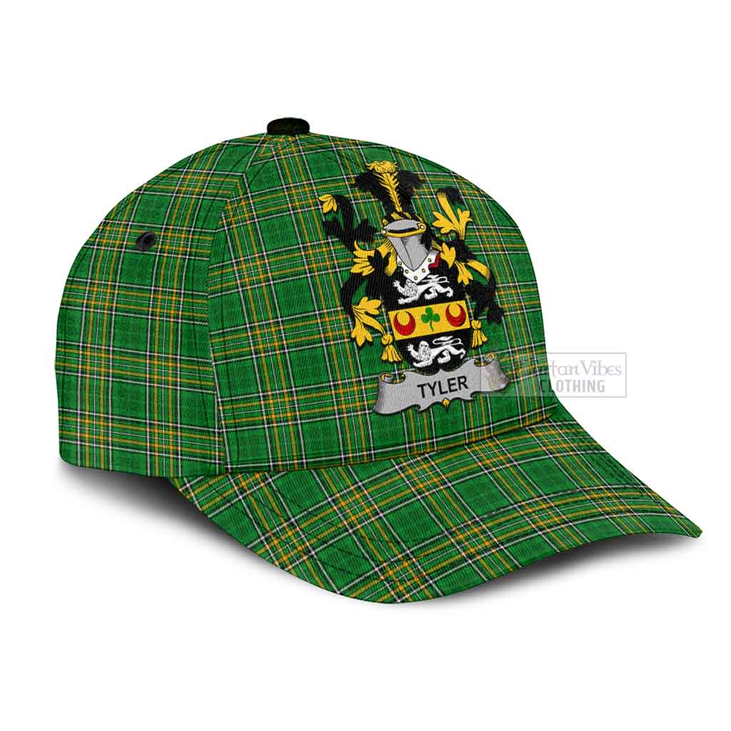 Tartan Vibes Clothing Tyler Irish Clan Tartan Classic Cap with Coat of Arms