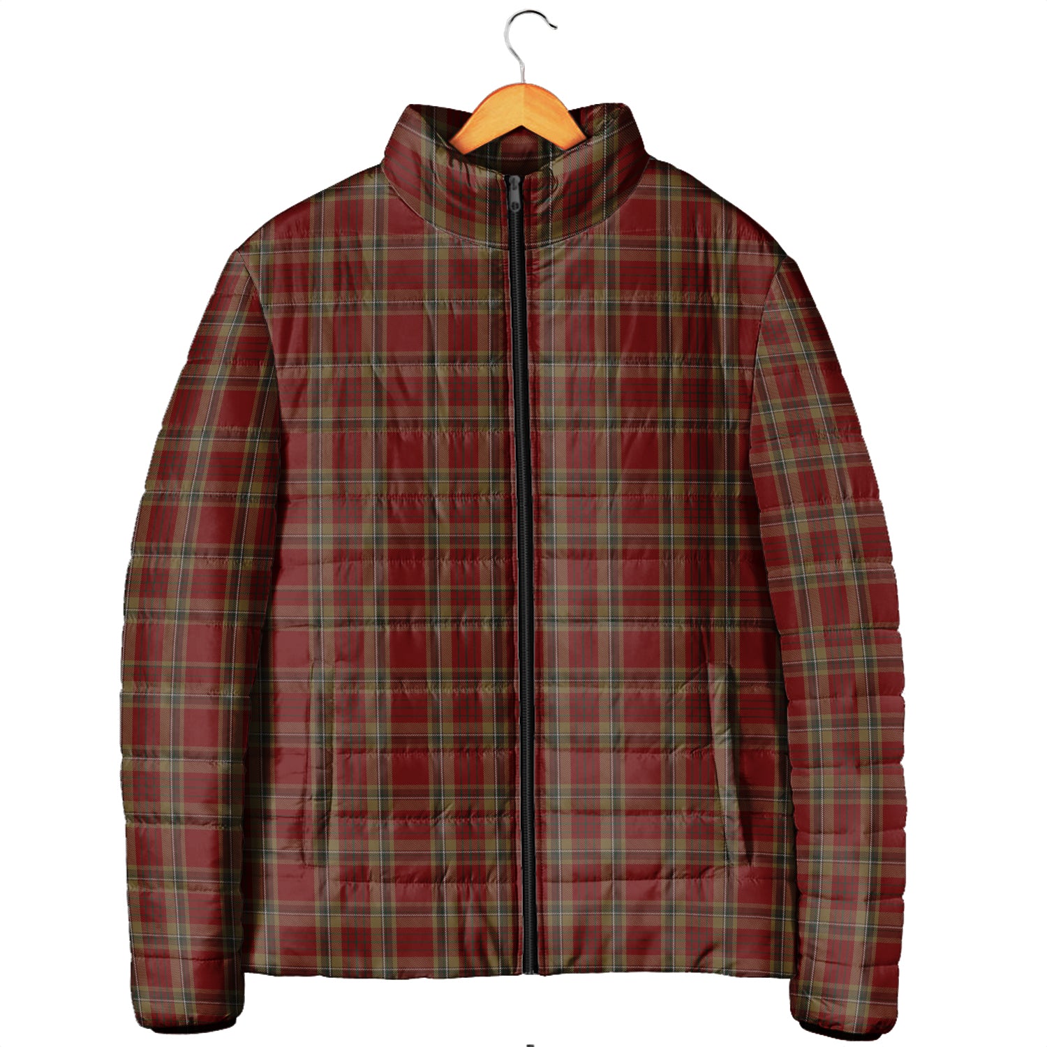 Tyrone County Ireland Tartan Padded Jacket Men's Padded Jacket - Tartan Vibes Clothing