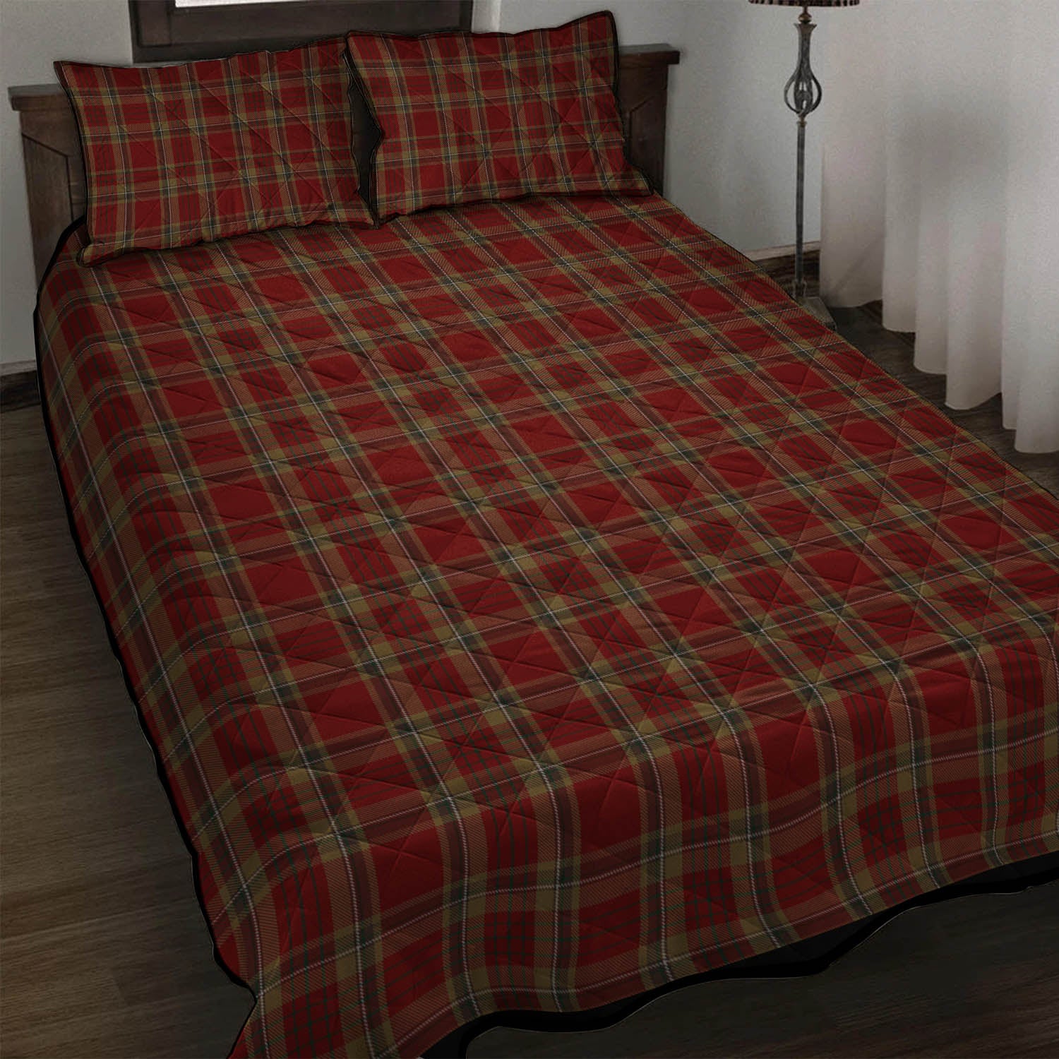 Tyrone County Ireland Tartan Quilt Bed Set - Tartanvibesclothing Shop