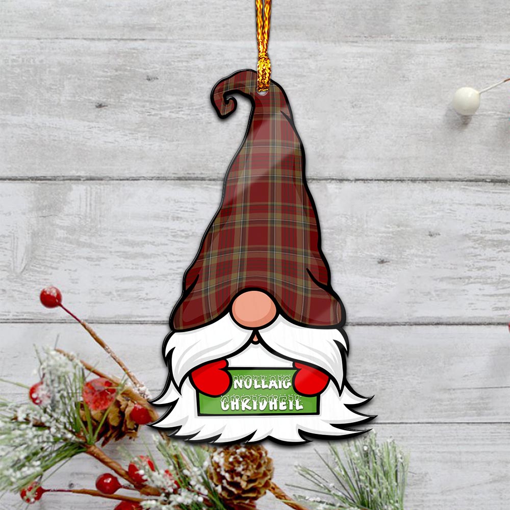 Tyrone County Ireland Gnome Christmas Ornament with His Tartan Christmas Hat - Tartanvibesclothing Shop