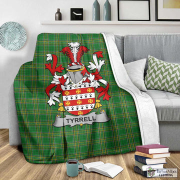 Tyrrell Irish Clan Tartan Blanket with Coat of Arms - Tartan Vibes Clothing