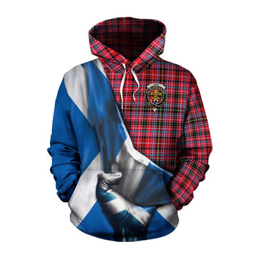 Udny Tartan Cotton Hoodie with Family Crest Scotland Patriotic Style Pullover Hoodie XS - Tartan Vibes Clothing