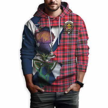 Udny Tartan Family Crest Hoodie Scottish Thistle Celtic Inspired Pullover Hoodie - Tartan Vibes Clothing