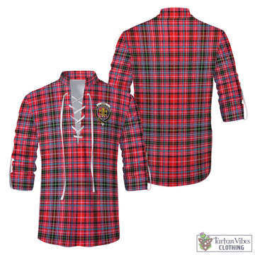 Udny Tartan Men's Scottish Traditional Jacobite Ghillie Kilt Shirt with Family Crest Men - Tartan Vibes Clothing