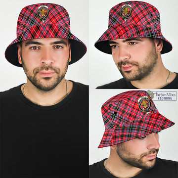 Udny Tartan Bucket Hat with Family Crest