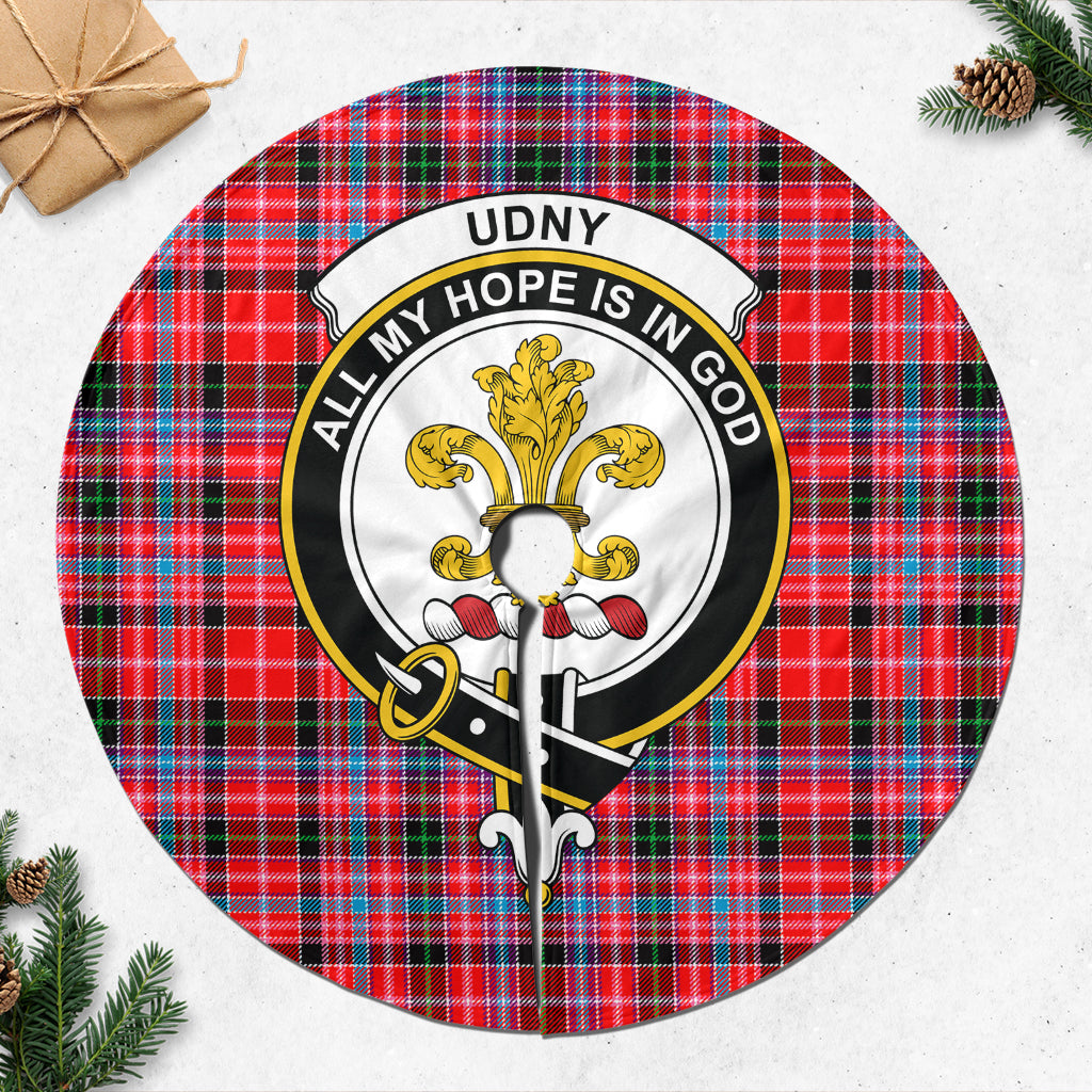 udny-tartan-christmas-tree-skirt-with-family-crest