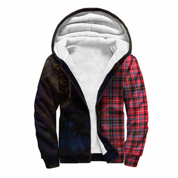 Udny Tartan Family Crest Sherpa Hoodie Alba Gu Brath Be Brave Lion Ancient Style Unisex S - Tartan Vibes Clothing