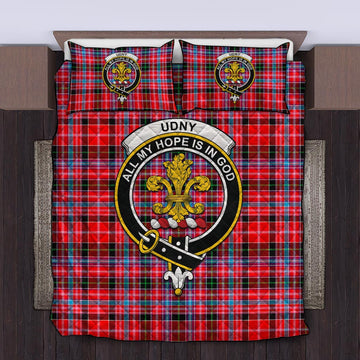 Udny Tartan Quilt Bed Set with Family Crest