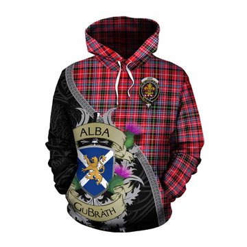 Udny Tartan Family Crest Cotton Hoodie Lion Rampant Royal Thistle Shield Celtic Inspired Pullover Hoodie XS - Tartan Vibes Clothing