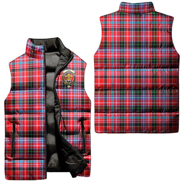 Udny Tartan Sleeveless Puffer Jacket with Family Crest