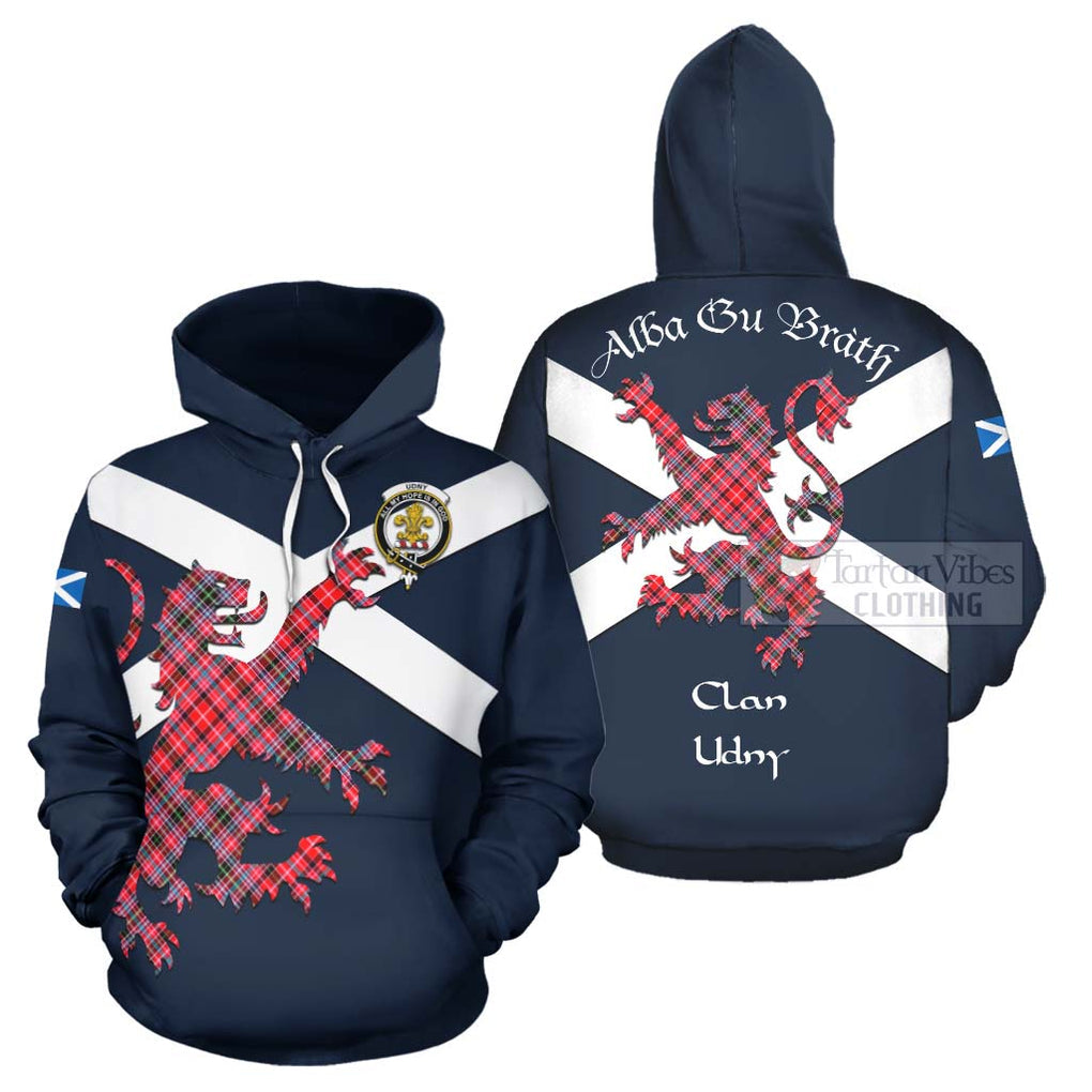 Tartan Vibes Clothing Udny Tartan Lion Rampant Hoodie – Proudly Display Your Heritage with Alba Gu Brath and Clan Name