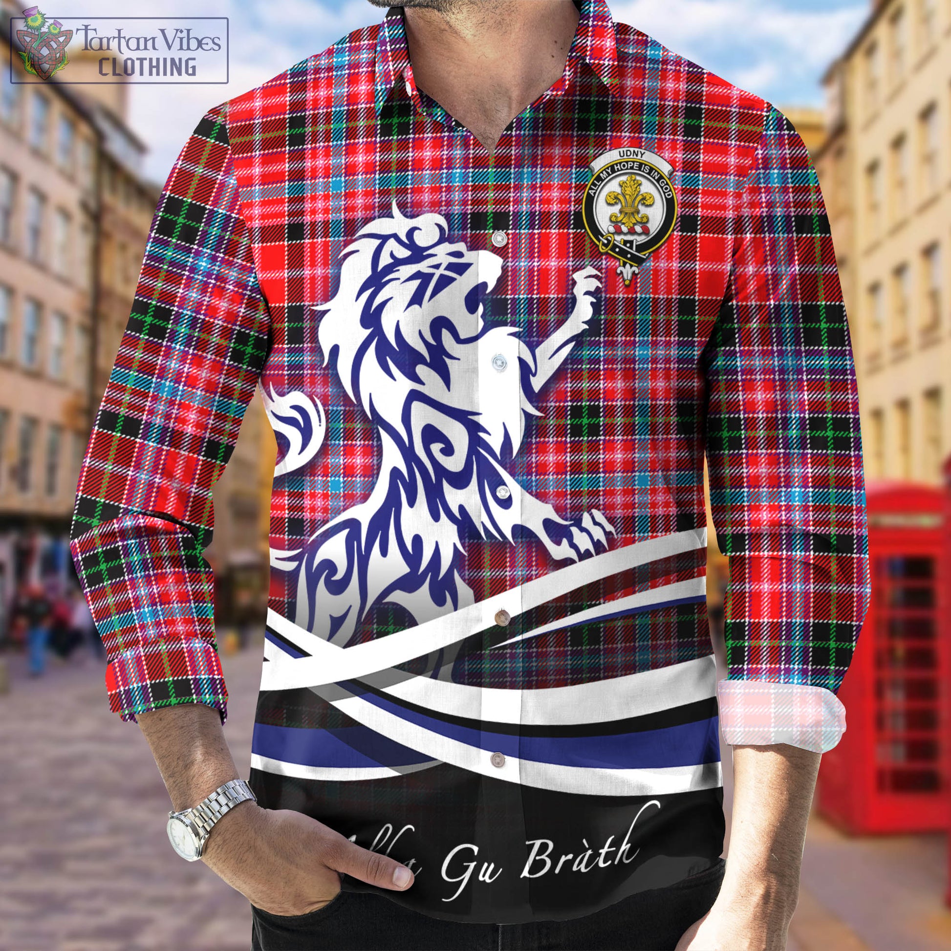 udny-tartan-long-sleeve-button-up-shirt-with-alba-gu-brath-regal-lion-emblem