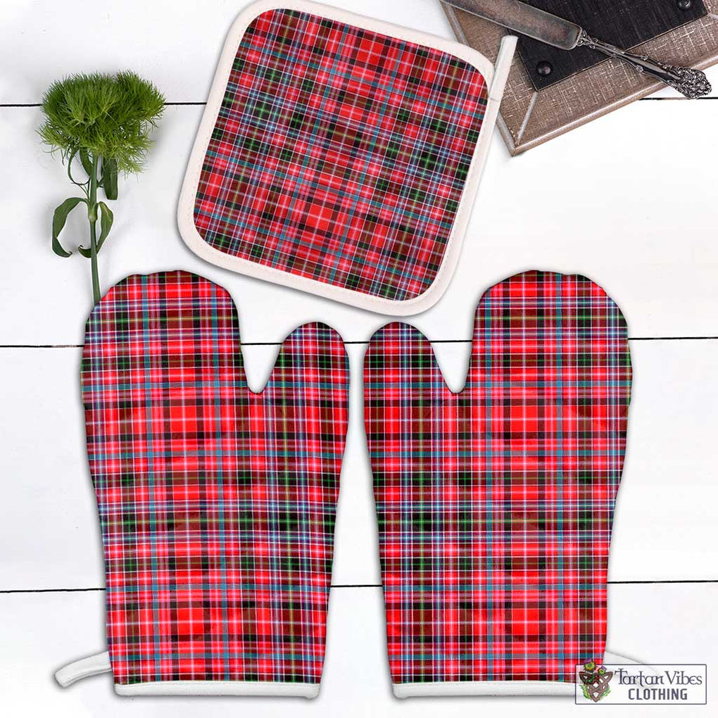Udny Tartan Combo Oven Mitt & Pot-Holder White - Tartan Vibes Clothing