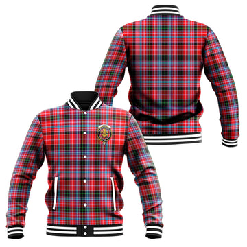 Udny Tartan Baseball Jacket with Family Crest