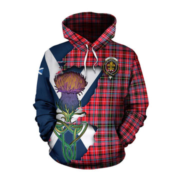 Udny Tartan Family Crest Cotton Hoodie Scottish Thistle Celtic Inspired Pullover Hoodie XS - Tartan Vibes Clothing