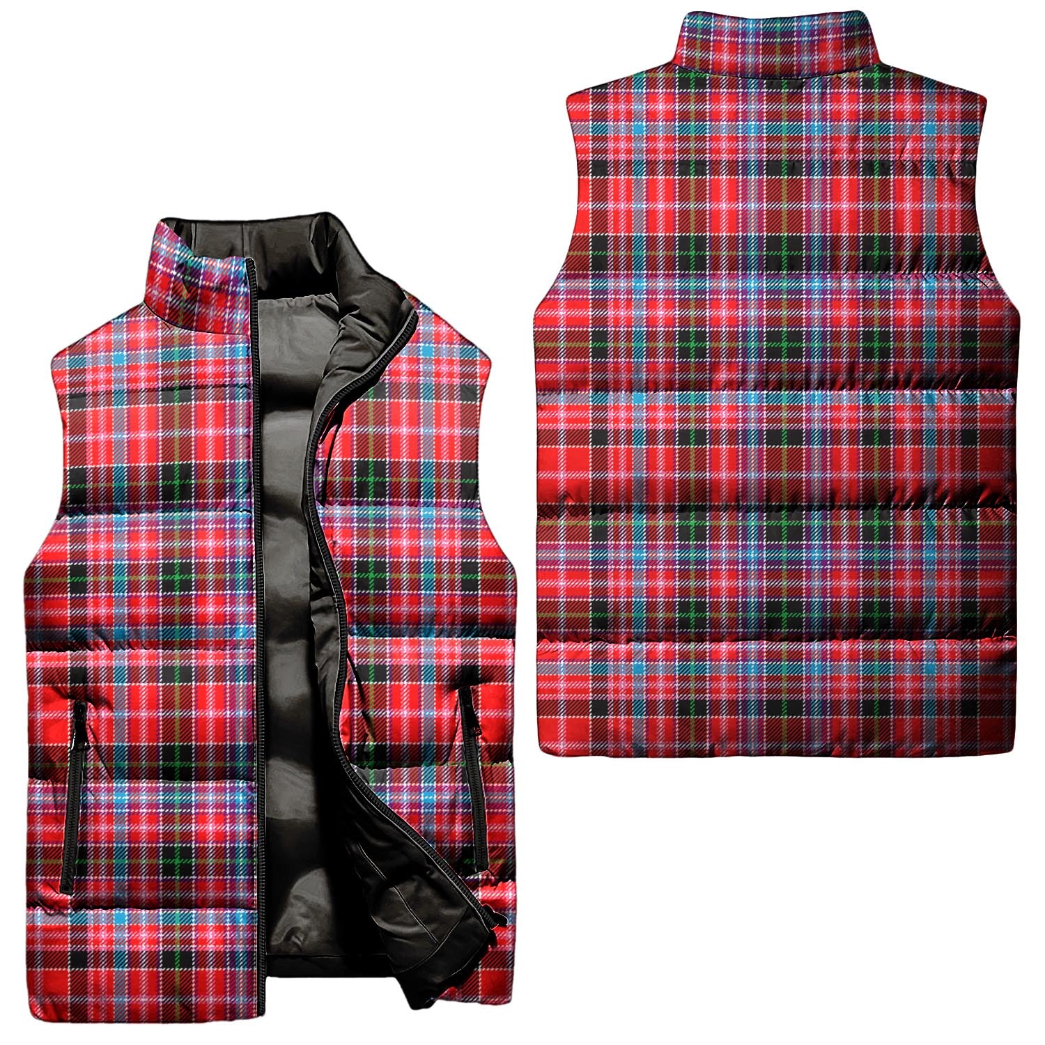 Udny Tartan Sleeveless Puffer Jacket Unisex - Tartanvibesclothing