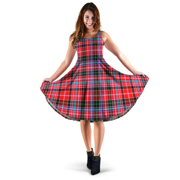 Udny Tartan Sleeveless Midi Womens Dress