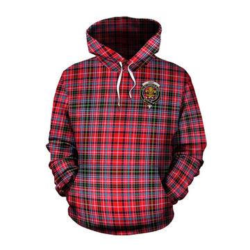 Udny Tartan Cotton Hoodie with Family Crest Celtic Skull Style Pullover Hoodie XS - Tartan Vibes Clothing