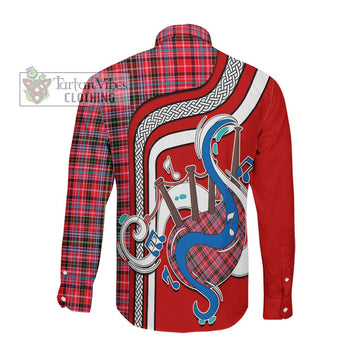 Udny Tartan Long Sleeve Button Shirt with Epic Bagpipe Style