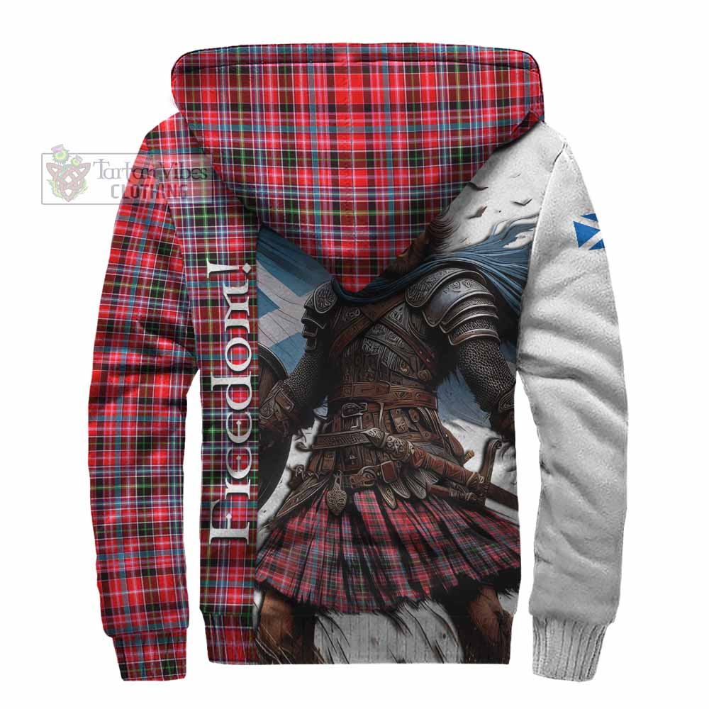 Tartan Vibes Clothing Udny Crest Tartan Sherpa Hoodie Inspired by the Freedom of Scottish Warrior