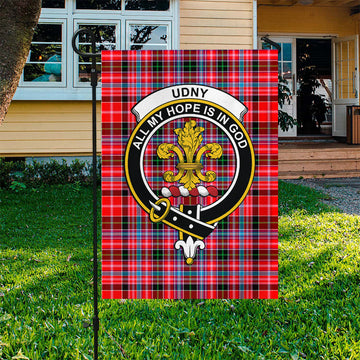 Udny Tartan Flag with Family Crest