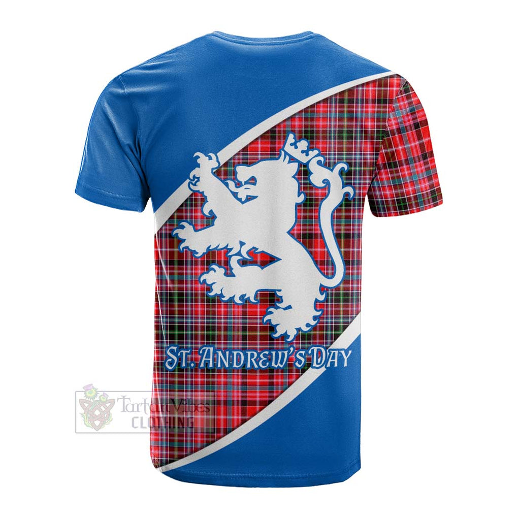 Tartan Vibes Clothing Udny Family Crest Tartan Cotton T-shirt Celebrate Saint Andrew's Day in Style