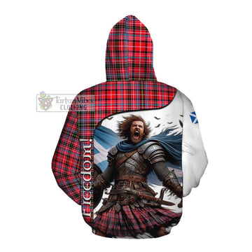Udny Crest Tartan Cotton Hoodie Inspired by the Freedom of Scottish Warrior Pullover Hoodie - Tartan Vibes Clothing